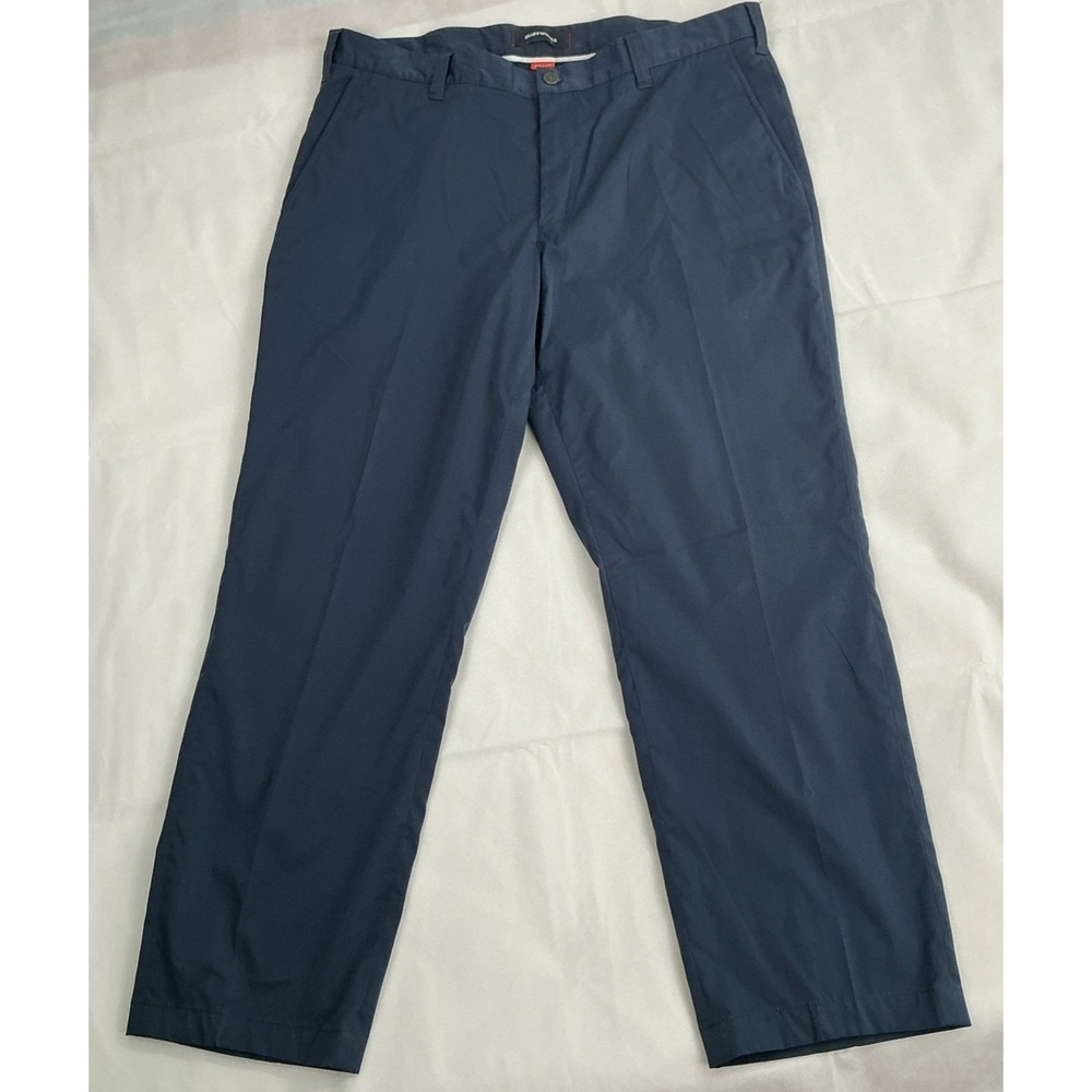 Bluffworks Chino Pants Mens 38x34 Navy Blue Regular Fit Straight Travel Trousers